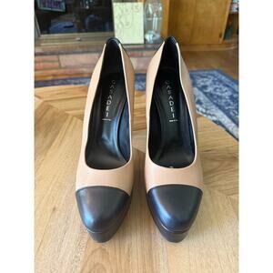 Casadei Two Tone Cap Toe Platform Pumps Sz. 40